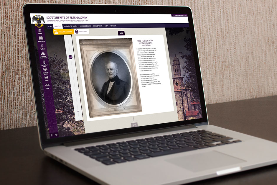 Website-design-interactive-timeline-history-of-scottish-rite-web-agency-new-orleans